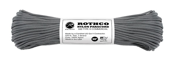 Nylon Paracord 550 - Charcoal Grey