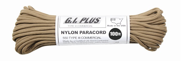 Paracord 550 en Nylon - Brun Coyote