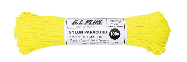 Nylon Paracord 550 - Yellow