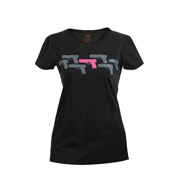 'Pistolet Rose' T-Shirt pour Femmes
